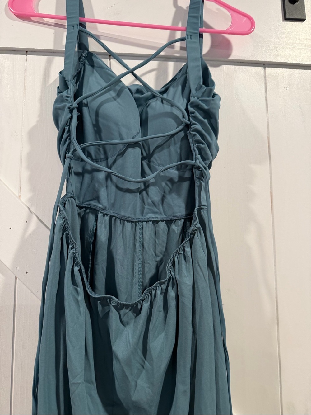 Halara Sleeveless teal Romper - Picture 5 of 6